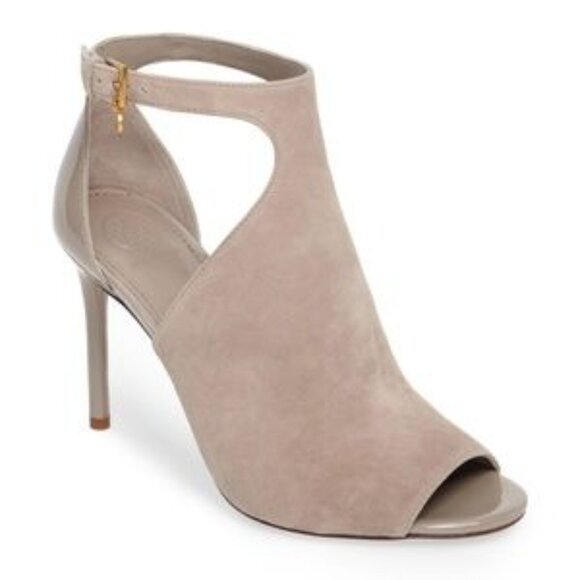 Tory Burch Shoes - Tory Burch Gray Suede Ashton Bootie Heel Shoes size 5M